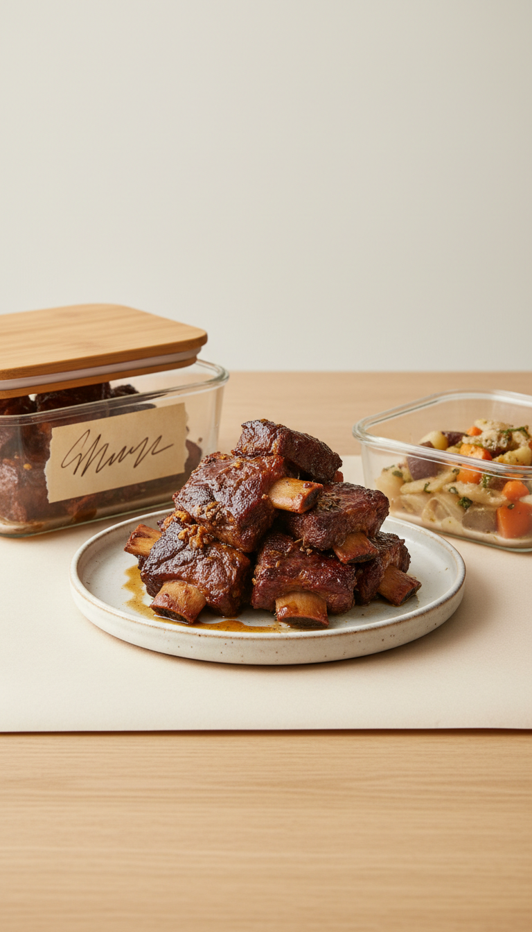 Slow-Braised Beef Short Ribs in Savory Gravy