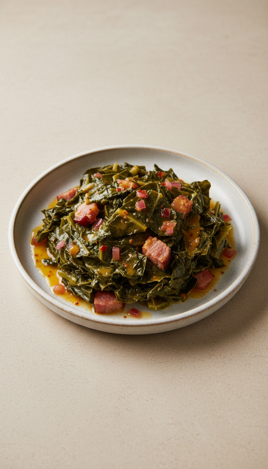 Slow-Cooked Collard Greens with Smoked Turkey